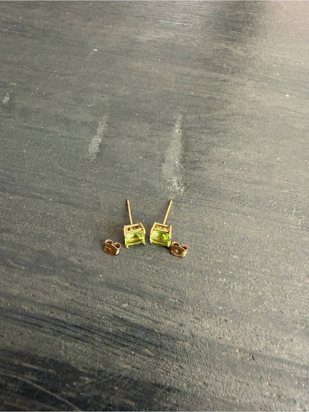 10K Gold Genuine Peridot Jewelry Set | Ring 7.5, Necklace & Earrings